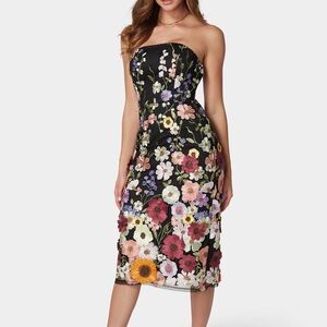 DELILAH FLORAL EMBROIDERED DRESS